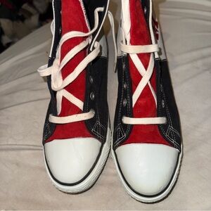 Red and Black High-Top‎ Mickey Mouse Sneakers